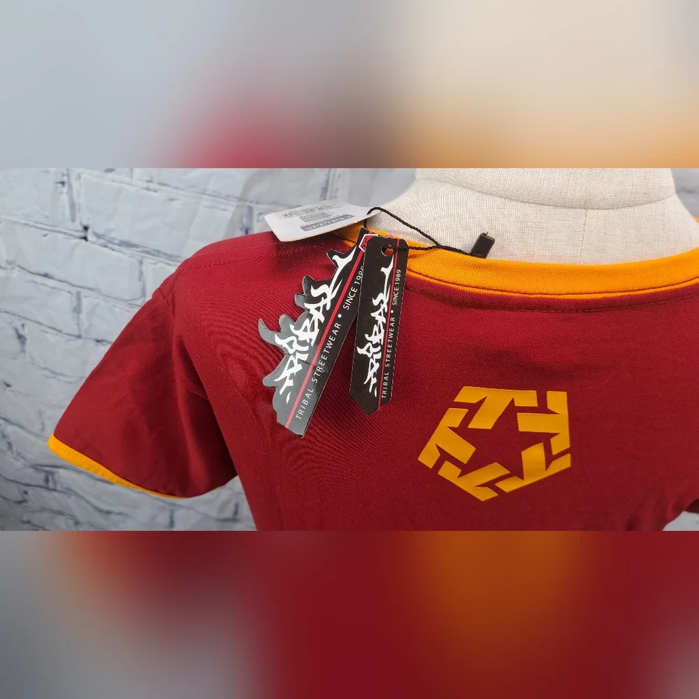 NWT Vintage Tribal Gear Women's T-Shirt Dress Mini Trucker Cranberry Y2K Large - Picture 7 of 15